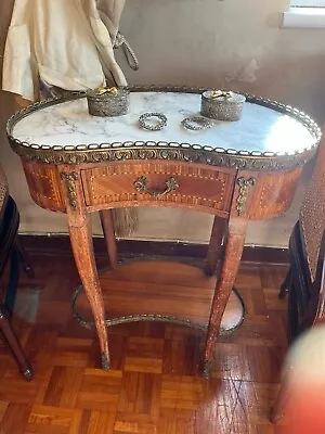 Traditional Marble Vintage Antique French Style Console Table With Drawer • £150