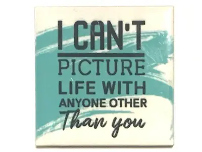 'I Can't Picture Life' Ceramic Quote Tile (HM) • $1.99