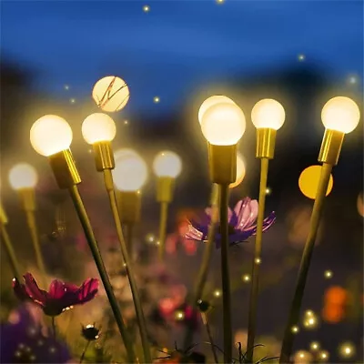 LED Solar Firefly Light Garden Waterproof Swaying Lamp Outdoor Landscape Decor • $9.99