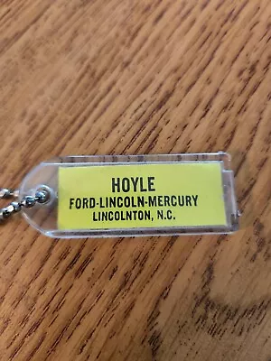 Hoyle FORD- LINCOLN- MERCURY Lincolnton NC Vintage Key Fob With Beaded Chain • $7