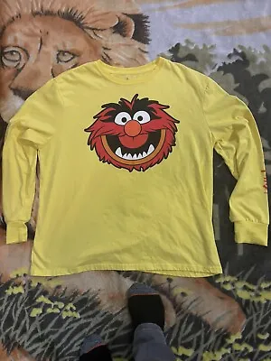 The Muppets Animal Long Sleeve T Shirt Sz XL Adult Beat Drums Jim Henson Nice • $29.99