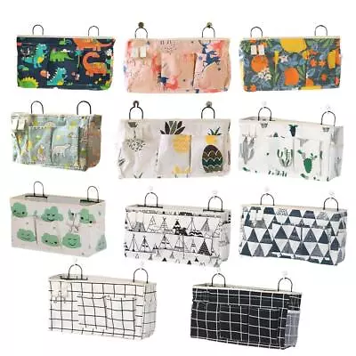 Bedside Storage Bags Crib Bed Side Pouch Hanging Organizer Nappy Holder Pocket & • £7.21