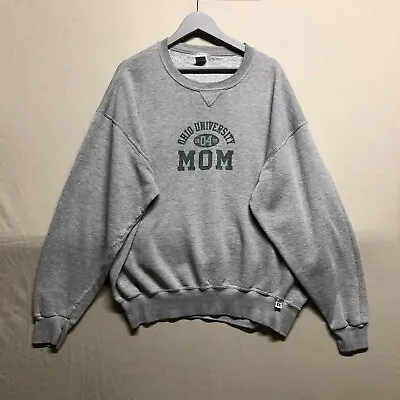 Ohio University Mom Sweatshirt Womens XL Fits UK 18 20 Grey Preppy Normcore • £14.74