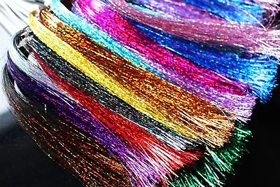 13 Colors Flashabou Holographic Tinsel Laser Mylar Sparkle Fly Tying Materials • $9.99