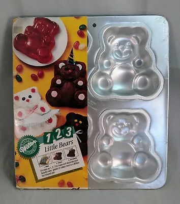 Wilton Four Little Teddy  Bears Aluminum Cake Pan Dessert Mold #2105-9437 New • $10