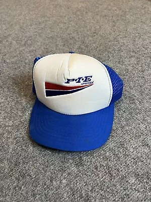 VTG P I E Nationwide Trucker Hat Mens SnapBack Blue Made Taiwan ROC 80s Trucking • $19.95