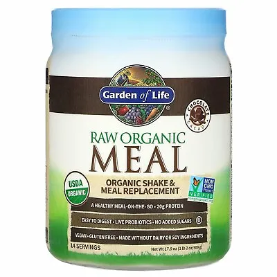 $27.07 • Buy RAW Organic Meal, Shake & Meal Replacement, Chocolate Cacao, 1 Lb 2 Oz (509 G)