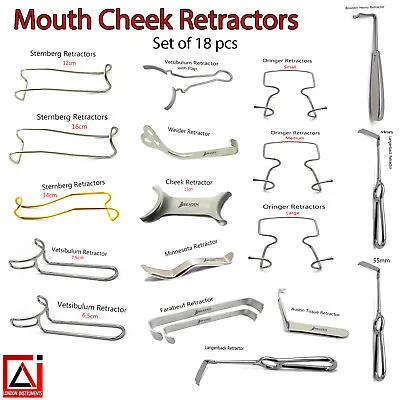 Cheek Retractors Mouth Lip Opener Gag Sternberg Oral Surgery Oringer Langenback • £114.99