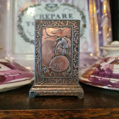 £15 • Buy Antique Arts And Crafts Copper Vesta / Match Box Holder Chinese Japanese Lovely!