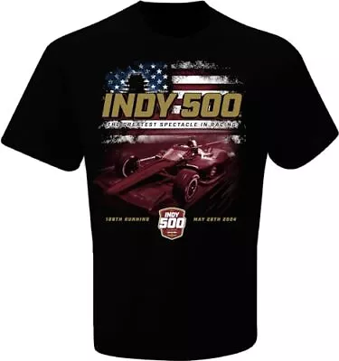 108th Indianapolis IndyCar 2024 Adult 500 Race 5.26.2024 Patriotic Flag Shirt • $21.99