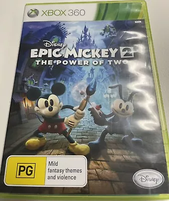 Epic Mickey 2 The Power Of Two Xbox 360 Disney CIB W/ Manual | VGC - FREE POST • $13.99