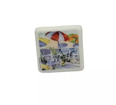 Vintage Kristen Stashenko Venice Beach Florida Souvenir Ceramic Magnet • $15