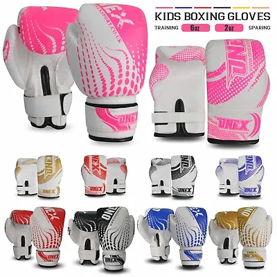£10.91 • Buy 2oz,6oz Gloves Kids Junior Boxing Gloves MuayThai Training Sparring Punching Mit