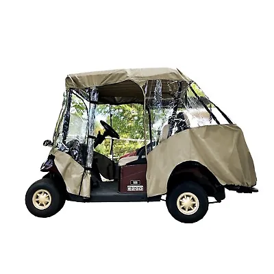 4 Passenger Seater Golf Cart Driving Enclosure Cover 58  Roof - Taupe • $139.99
