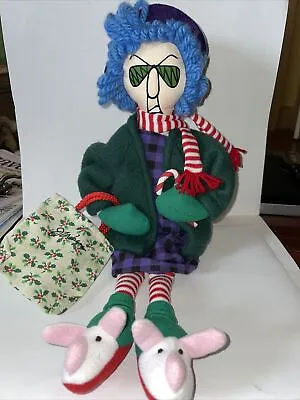 Maxine Shopper Plush Shelf Sitter Christmas Hallmark Holiday Stuffed Doll • $12.59