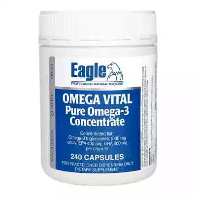 EAGLE Omega Vital Pure Omega 3 Concentrate 240 Capsules • $72.01