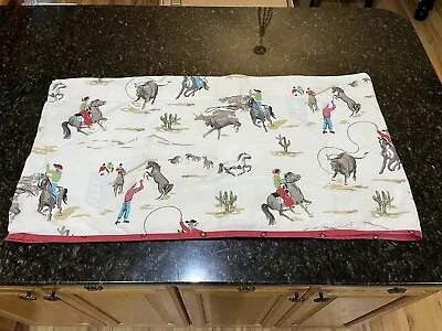 $24.95 • Buy Vintage Style Cowboy Western Ranch Rodeo Themed Fabric Window Valance  1 Panel