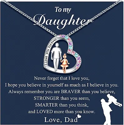 Daughter Necklace From Dad Father To Daughter Gifts Necklace Daughter Jewelry • $25.28