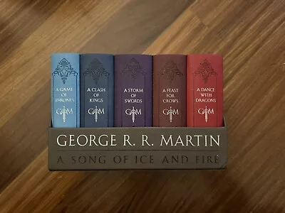 A Song Of Ice And Fire 5 Book Set Leather Bound George RR Martin Game Of Thrones • $20.50