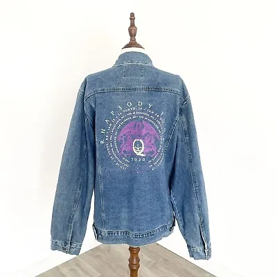 QUEEN + Adam Lambert 2020 Concert RHAPSODY TOUR Jean Denim Jacket Size XL • $175