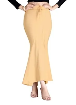 £15.05 • Buy Flare Saree Shape Wear Petticoat Women Cotton Blended Bottom Long Skirts Beige