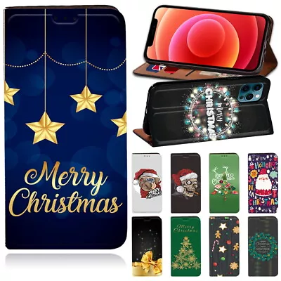 Christmas Leather Stand Wallet Cover Case For Apple IPhone 13/13 Pro/13 Pro Max • £4.99