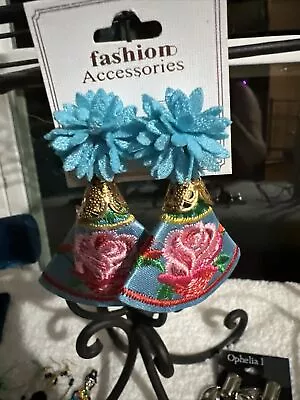 Mexican Embroidered BlueGreen Pink Beaded Luxury • $15.99
