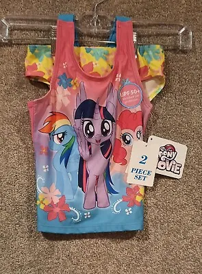 My Little Pony Girl's Two Piece Swimsuit Size M Bathing UPF 50+ Protection NWT • £18.47