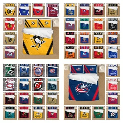 Bedding Set Soft Bedroom Decor Highend Home Bedclothes Duvet Cover NHL Team Logo • $90.15