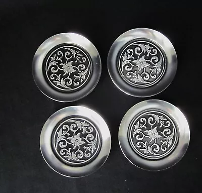 Set Of 4 MCM 4  Coasters International Decorator Stainless 18-8 Japan • $16.99