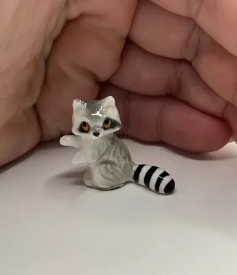 Vintage Miniature Raccoon Bug House Japan Bone China Figurine Trinket *** • $12