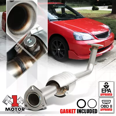 Stainless Steel Exhaust Down Pipe W/Catalytic Converter For 01-05 Honda Civic EX • $94.89