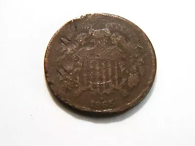 1865 AG- 2 Cent Piece  Nice *Very Low Priced* Vintage Coin Can Use As A Filler • $8.95