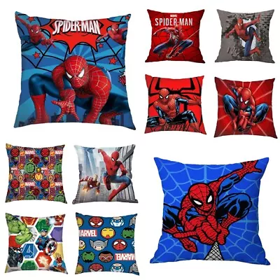 Marvel Spiderman Throw Pillow Case Cushion Cover Sofa Home Office Decor 45*45CM • £4.75