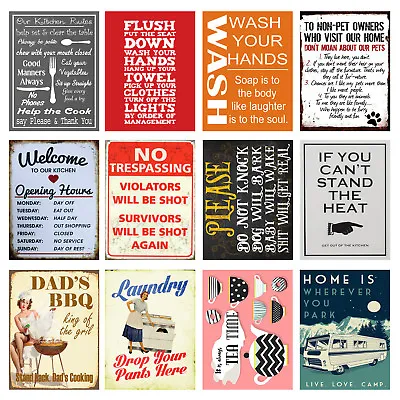 £4.84 • Buy Home, Funny, Retro Metal Signs/Plaques, Cool Novelty Gift