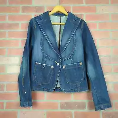 L.A.M.B. By Gwen Stefani Rare Y2K Denim Blazer Jacket • $125