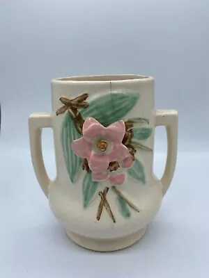 Vintage McCoy Blossom Time Vase Pink Dogwood Flowers • $12.99