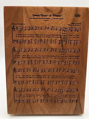 P. Graham Dunn Carved Wood Plaque Sweet Hour Of Prayer 439 W. Walford • $25