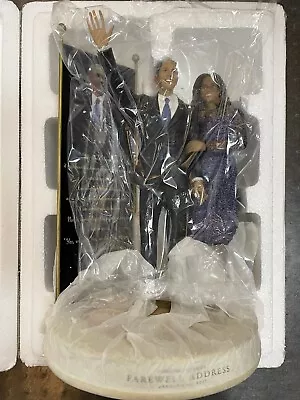 NEW Bradford Exchange Barack & Michelle Obama Farewell Address Figurine Statue • $124