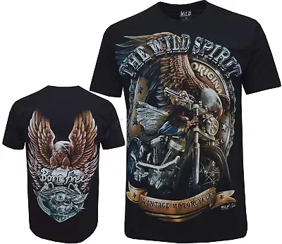 The Wild Spirit Eagle Biker Native American Indian Motorbike Motorcycle T-Shirt  • £11.99