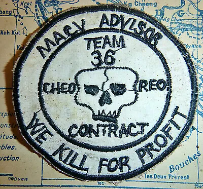 MACV-SOG ADVISOR - Patch - CHEO REO - Contract Killers - Vietnam War - P.006 • $7.07