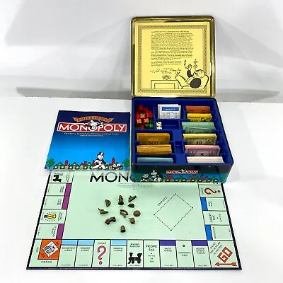 VTG 1985 Monopoly 1935 Commemorative Edition Board Game 50 Yrs Tin Metal Case • $29.95