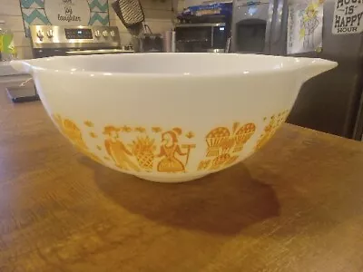 Vintage Pyrex Amish Butterprint Cinderella Mixing 2.5 Qt Bowl Orange White 443 • $135.50