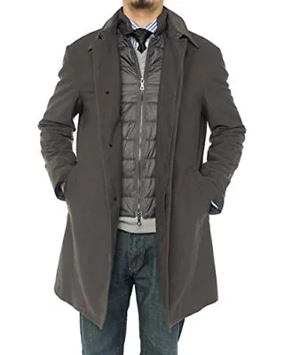 Luciano Natazzi Mens Insulated Lining Walker Trench Coat Casual Overcoat • $59.99