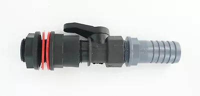 £12.99 • Buy 3/4  BSP Tank Adapter With In-line Ball Valve To  Barbed Hose Tail .