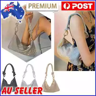 $26.52 • Buy Rhinestone Purses Women Chic Sparkly Evening Handbag Bling Hobo Bag Shiny Clutch