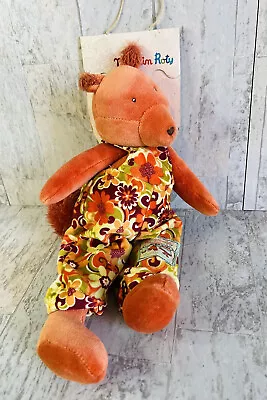 Moulin Roty Squirrel Floral Overalls Doudou Arsene Little Squirrel NEW • $49.99