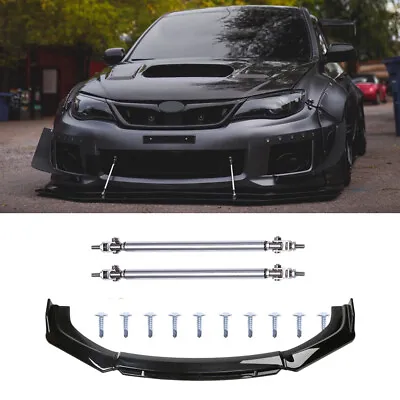 For Subaru WRX STI 2-Layer Front Bumper Lip Splitter Spoiler Boby Kit +Strut Rod • $114.99