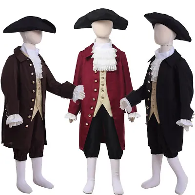 Kids Coustme 18th Century Colonial America Colonial Boys Boys Suit Costume • £35.99