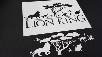 The Lion King Style Simba Zazu Rafiki Timon Jungle Airbrush Stencils Paint Wall • £8.75